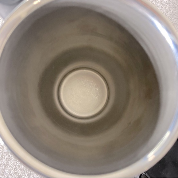 Eddie Bauer Silver Tone Metal Insulated Travel Mug With Handle - Picture 8 of 13